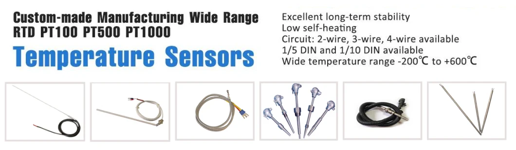 Techunion Oven Thermocouple Rtd PT100 Temperature Sensor CE ISO